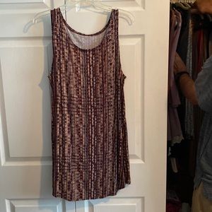 Logo by Lori sleeveless layering tunic print multi colored